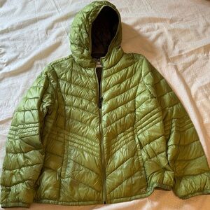 Xersion Packable Premium Down Puffer Jacket XL Green